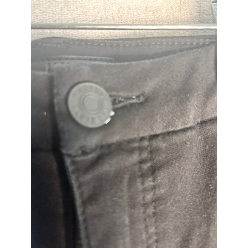 Kut from the Kloth Meg Fab Ab Wide Leg High Rise Black Jeans Raw Hem Size 12 - Picture 4 of 10